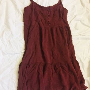 maroon strap sundress